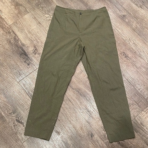 Sigrid Olsen Green Plaid‎ Crop Pants - Picture 1 of 7